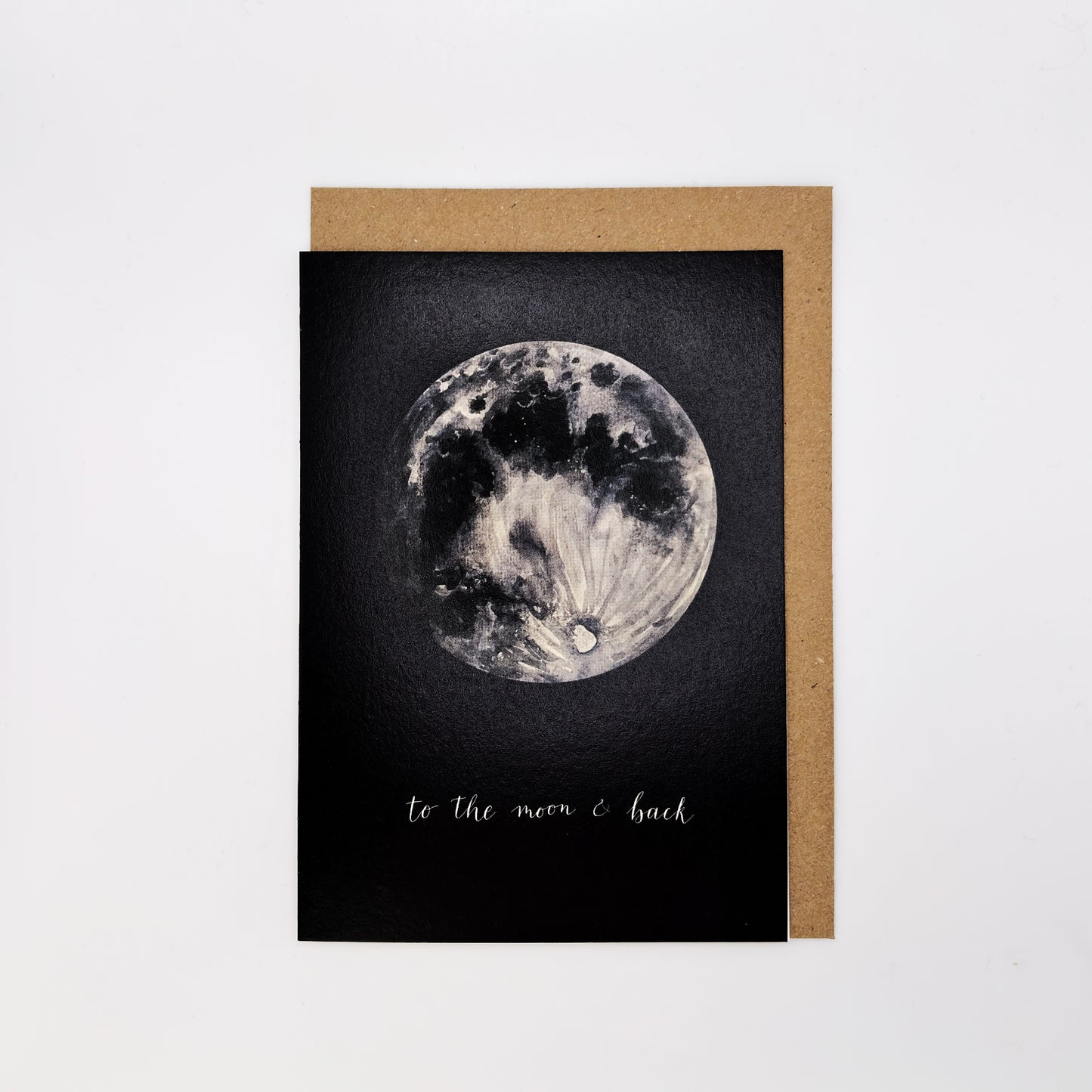 "To the moon and back" card