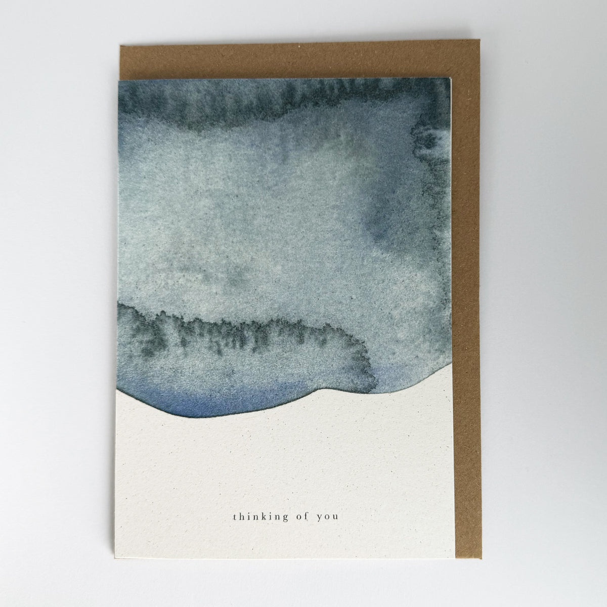 Thinking of You Card – Indigo Watercolour
