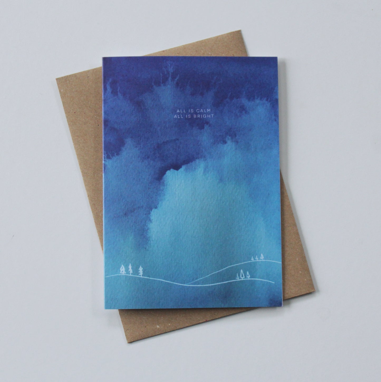 GC0095 All is calm, All is bright card Christmas greeting card