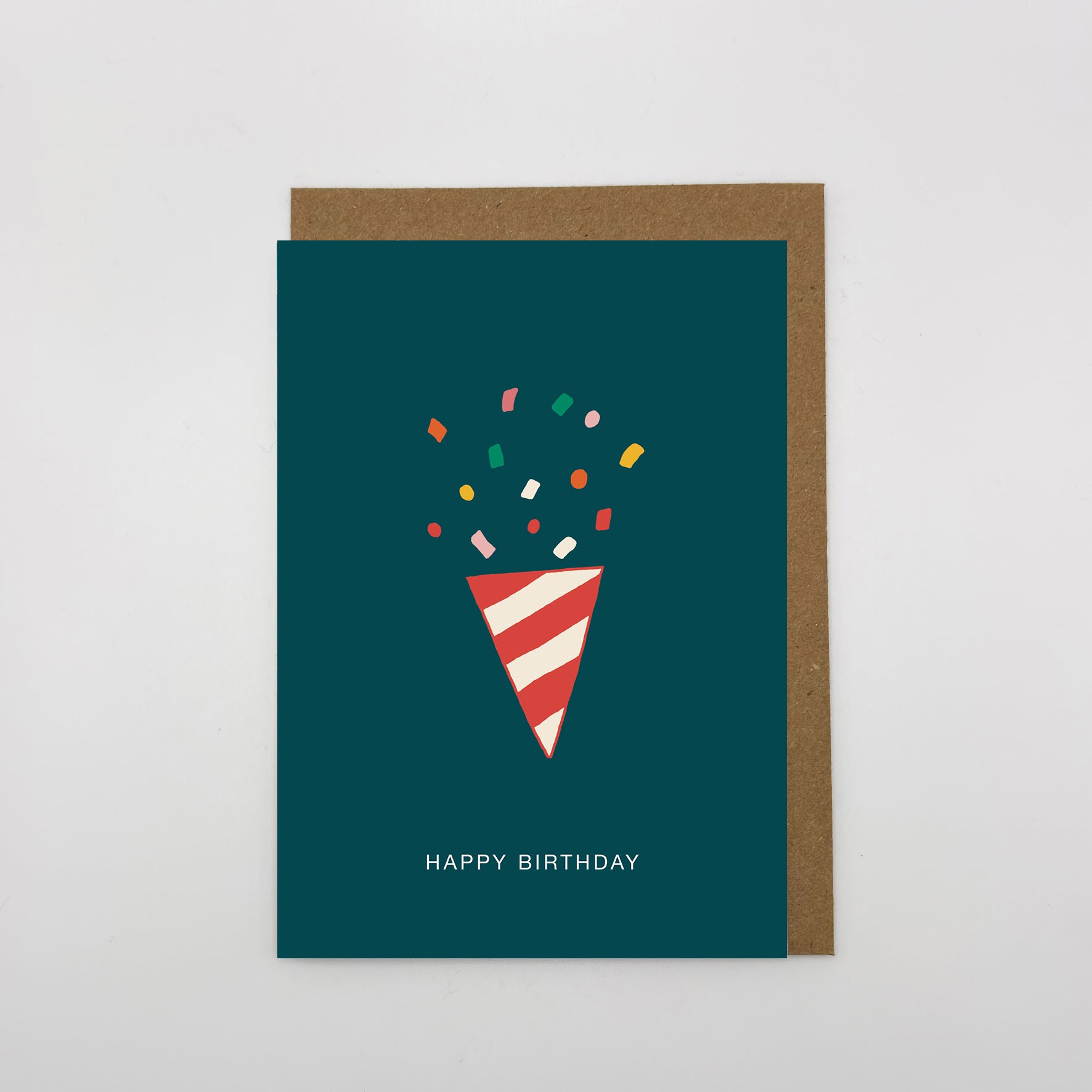 Happy Birthday confetti popper sustainable card