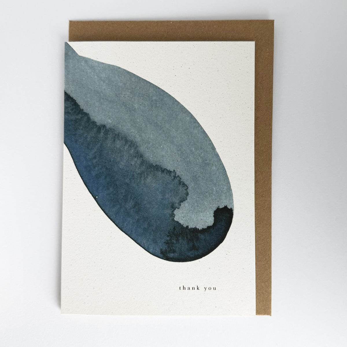Thank You Card – Indigo Watercolour