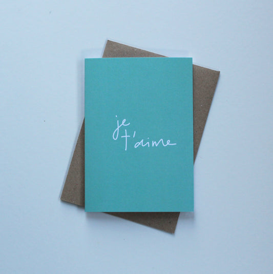 Je t'aime card