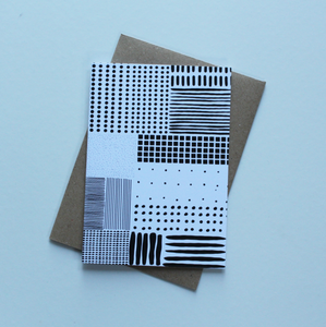 Blank monochrome card