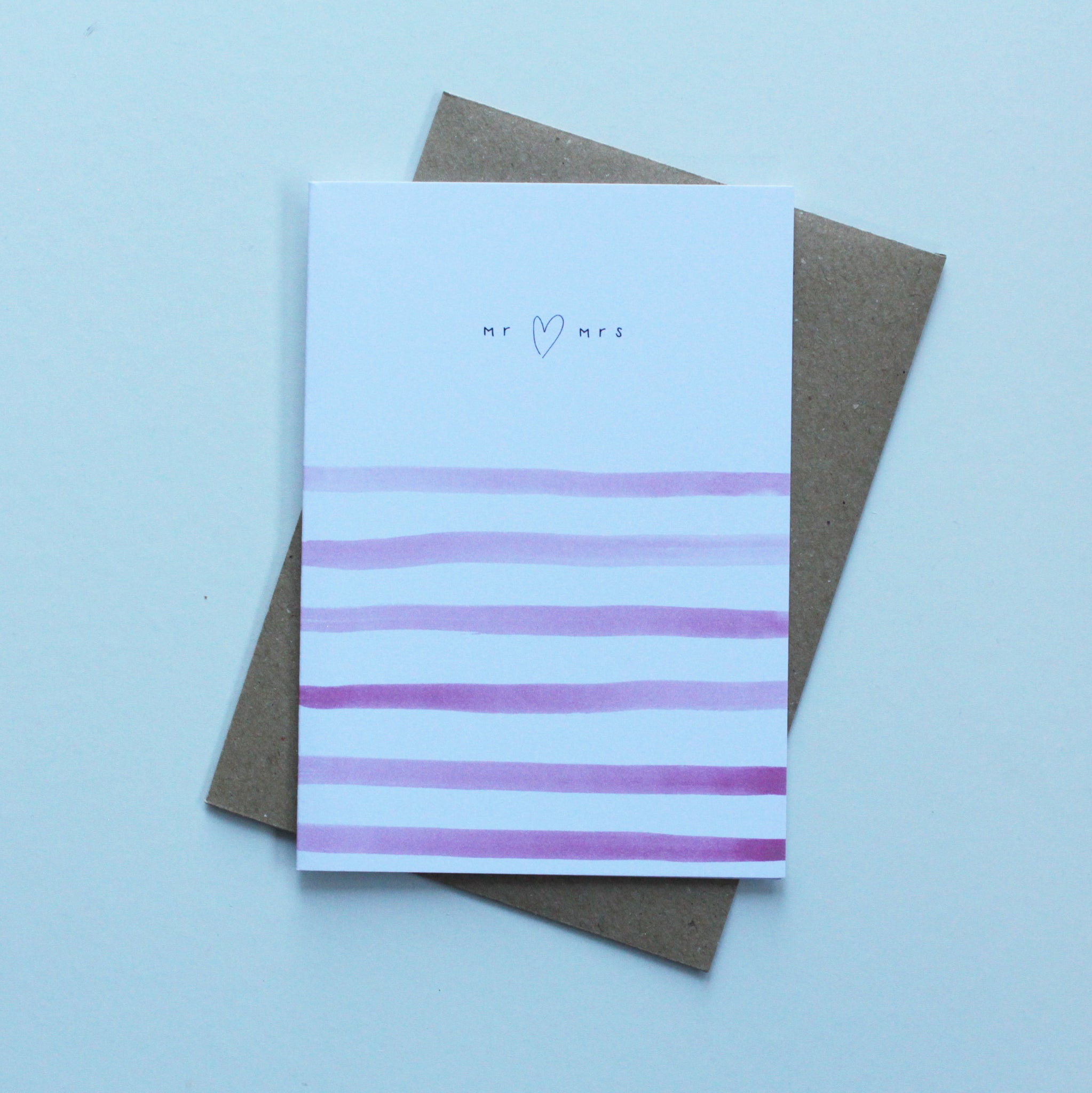 "Mr and Mrs" wedding card