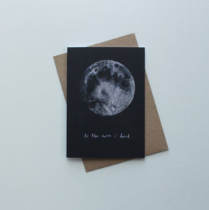 "To the moon and back" card