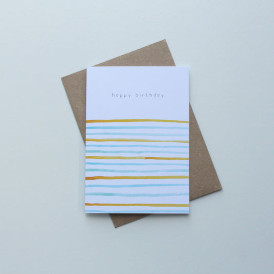 Happy Birthday stripes card
