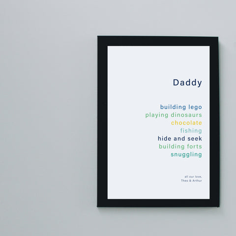 Personalised Father's Day print