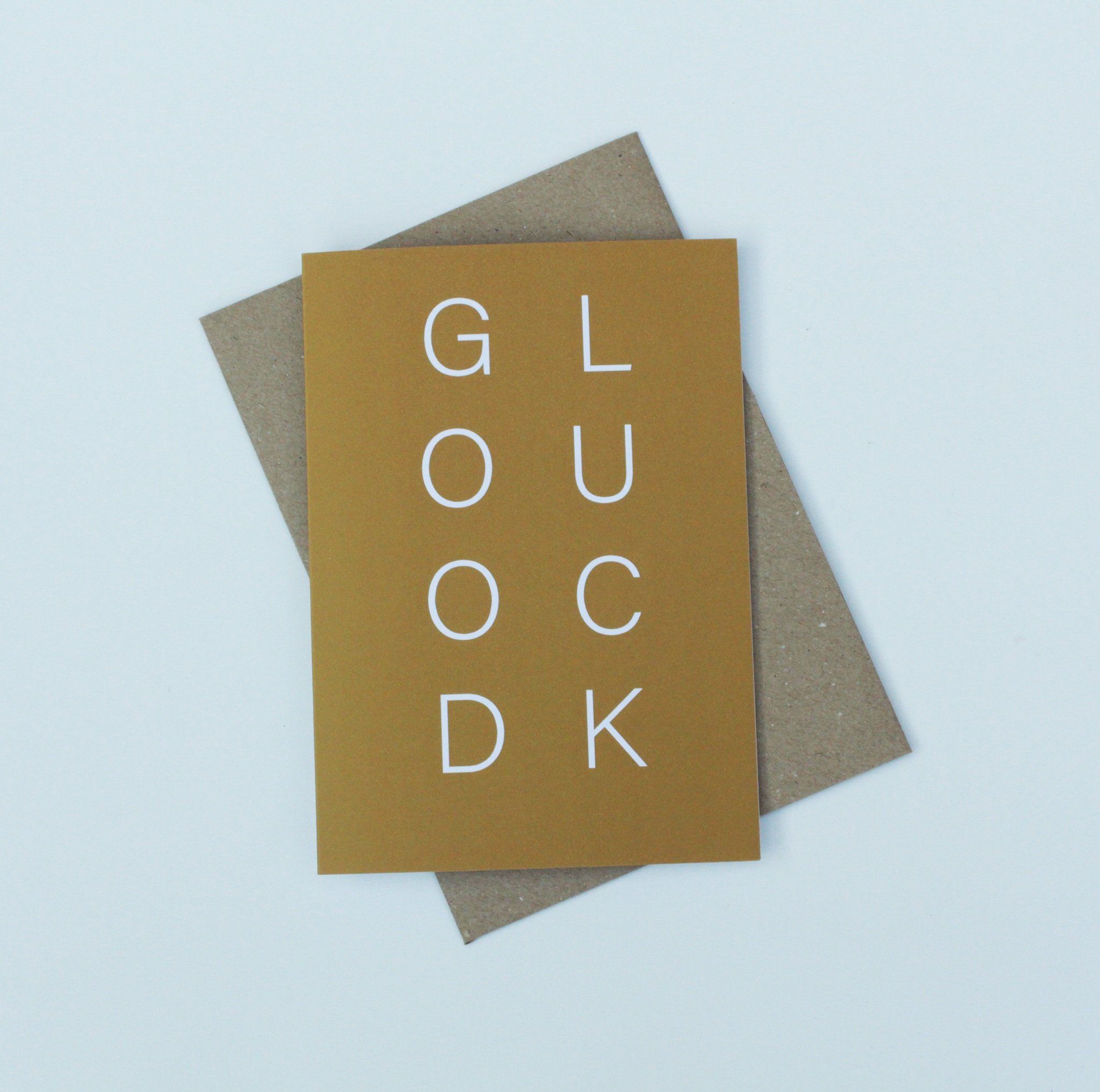  A modern, typographic Good Luck card