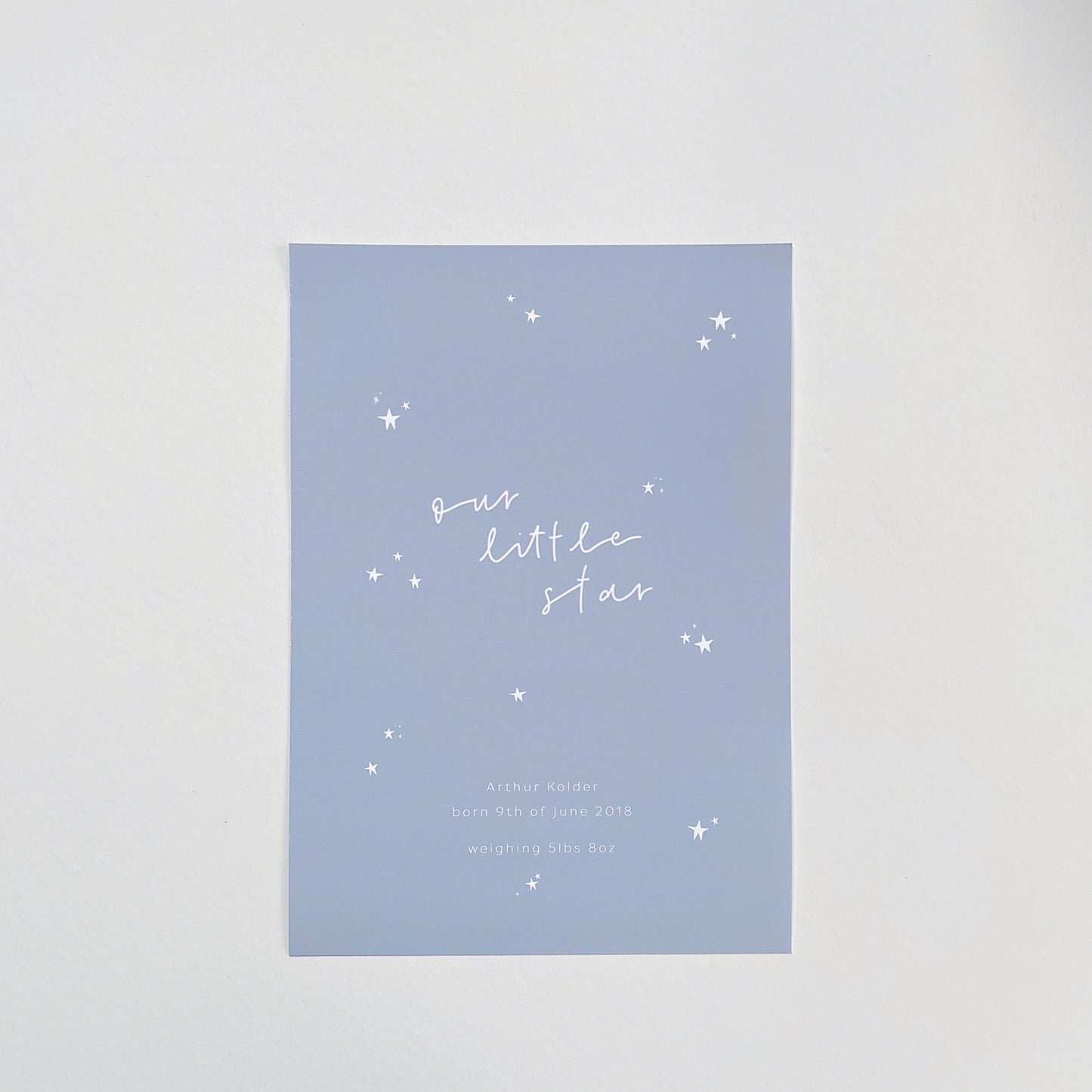 Our Little Star custom baby print