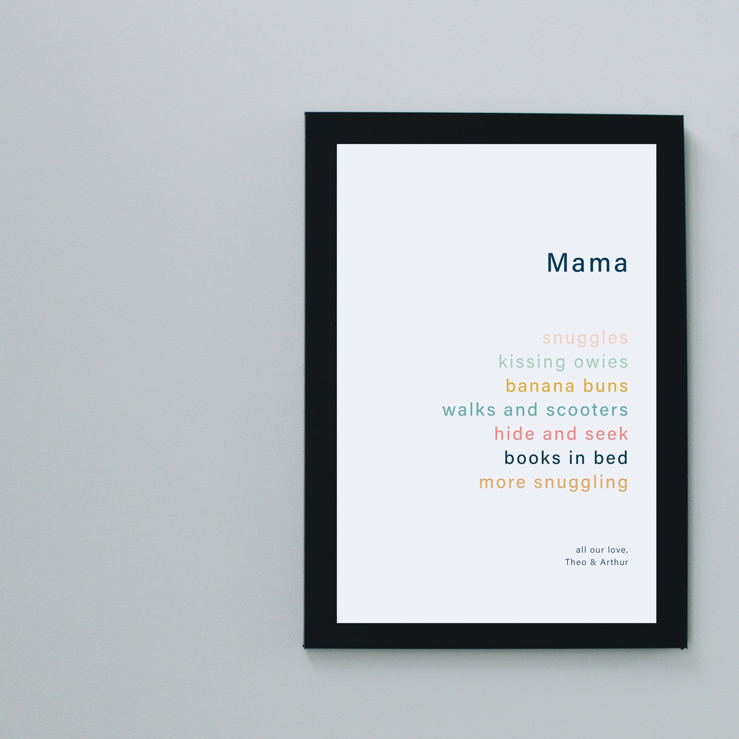 Personalised Mother's Day print